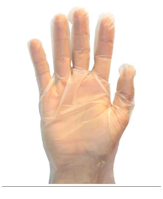 GDSH Supply Source Safety Zone® Clear Powder Free TPE Stretch Polyethylene Gloves